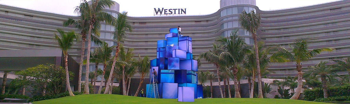 綠城藍(lán)灣威斯汀酒店圣誕節(jié)主圣誕樹設(shè)計制作安裝